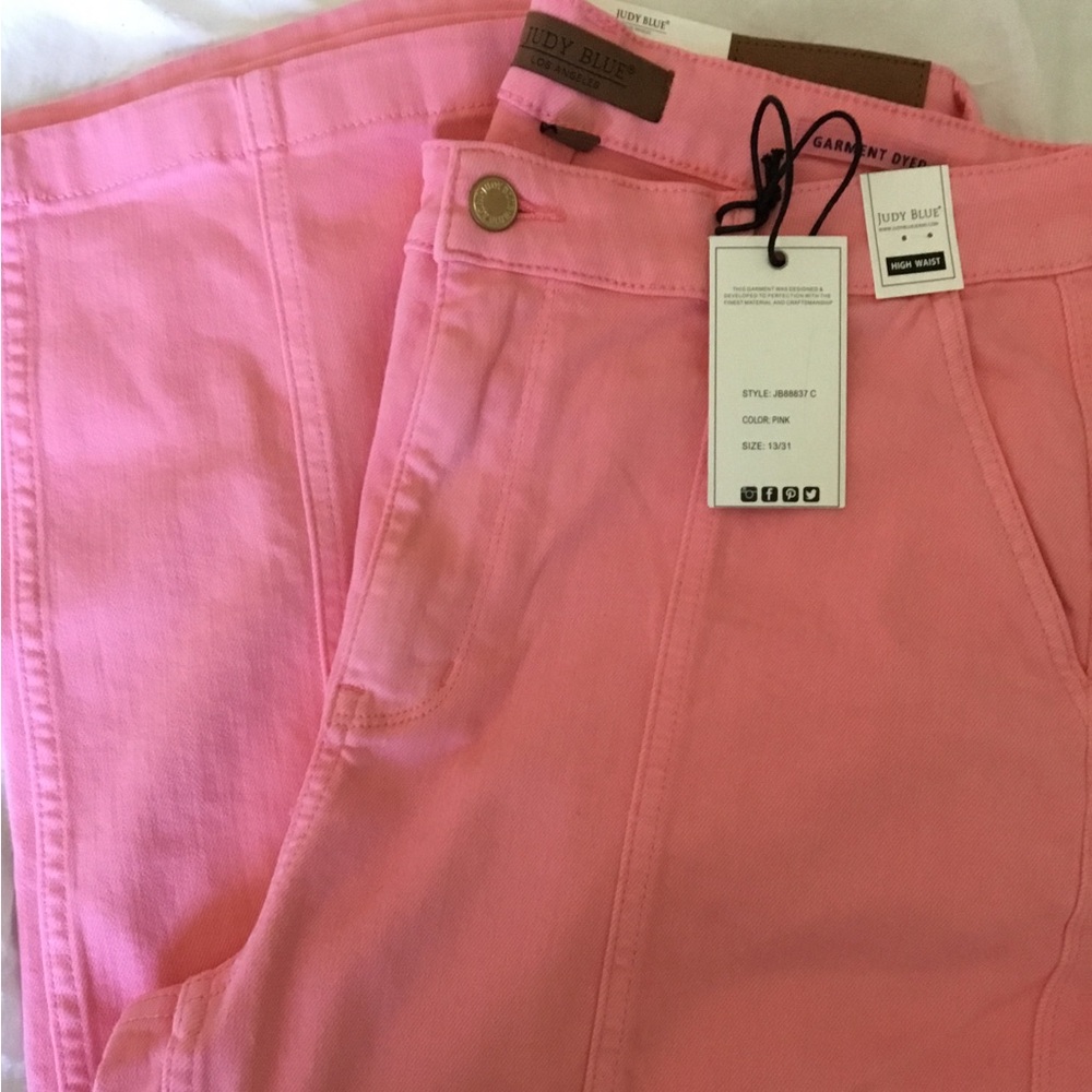Brand New Judy Blue Pink Cargo Jeans.